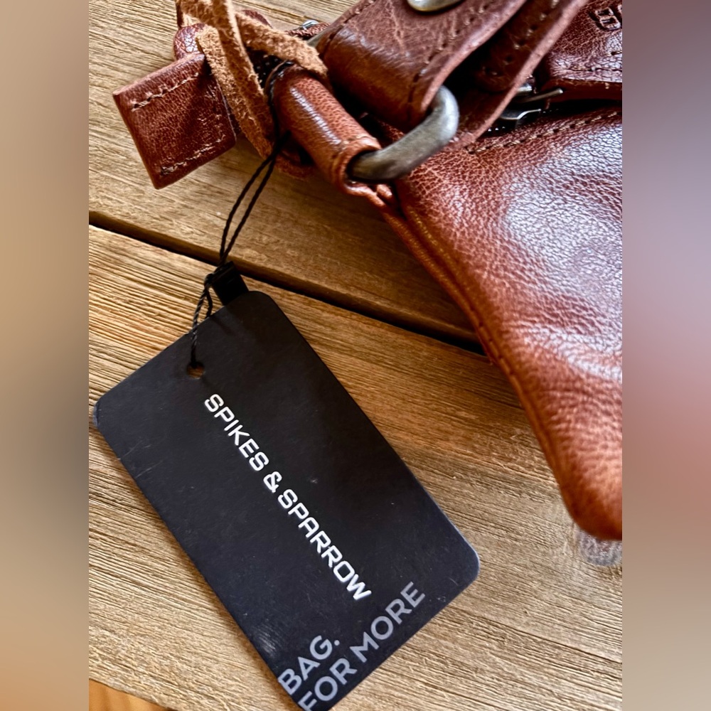 SPIKES & SPARROW LEATHER HIP BAG OREGON - BRANDY COGNAC - Picture 3 of 12